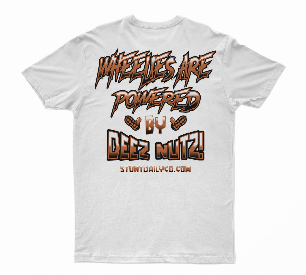 A) deez nutz / white T