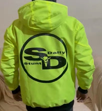 Load image into Gallery viewer, J) windbreaker jacket / highlighter yellow with black
