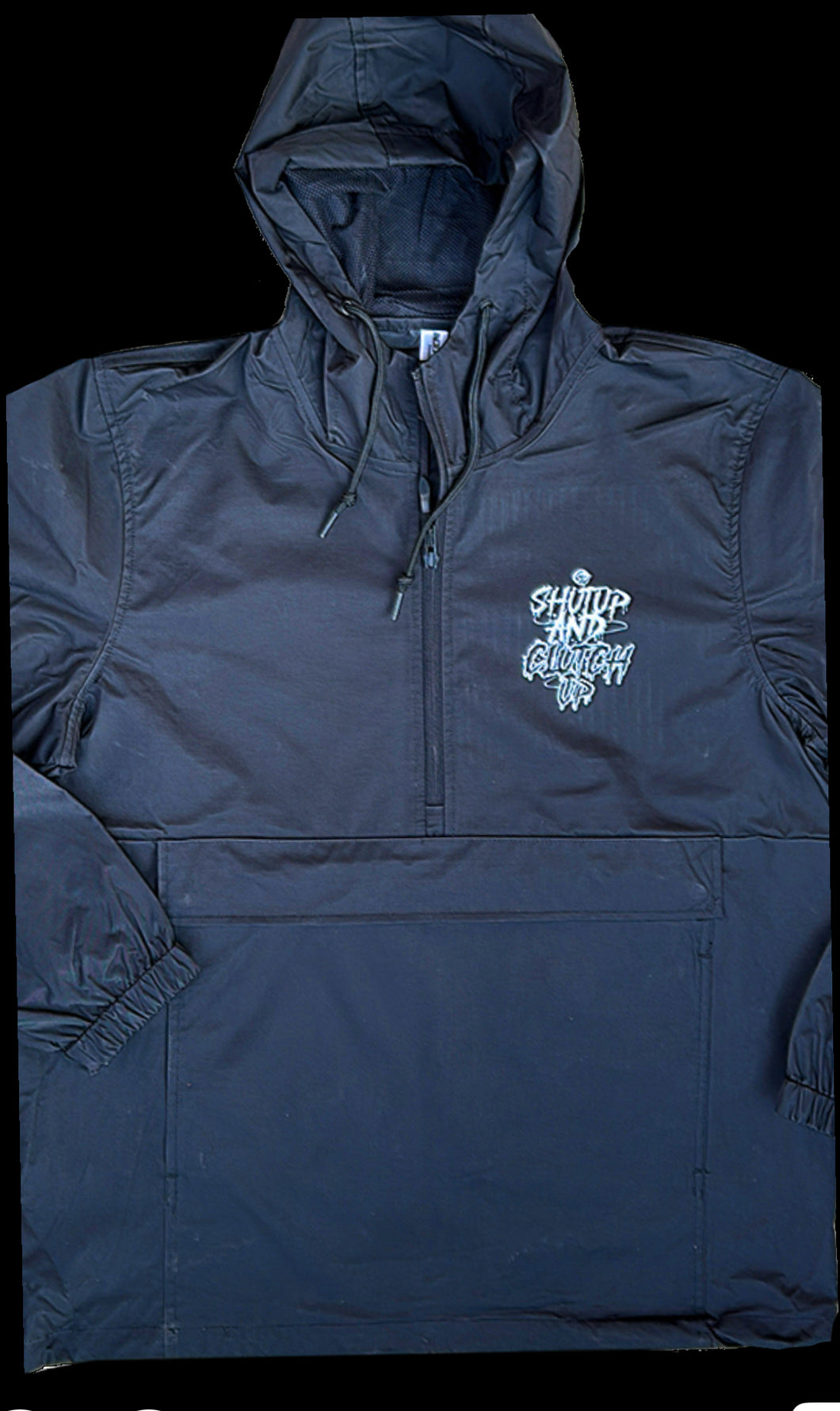 J) shut up clutch up windbreaker