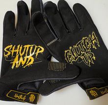 Load image into Gallery viewer, G) shut up / clutch up glove ( black and gold )
