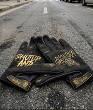 Load image into Gallery viewer, G) shut up / clutch up glove ( black and gold )
