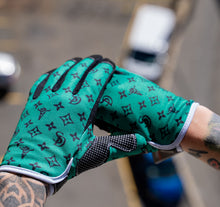 Load image into Gallery viewer, G) green LV gloves
